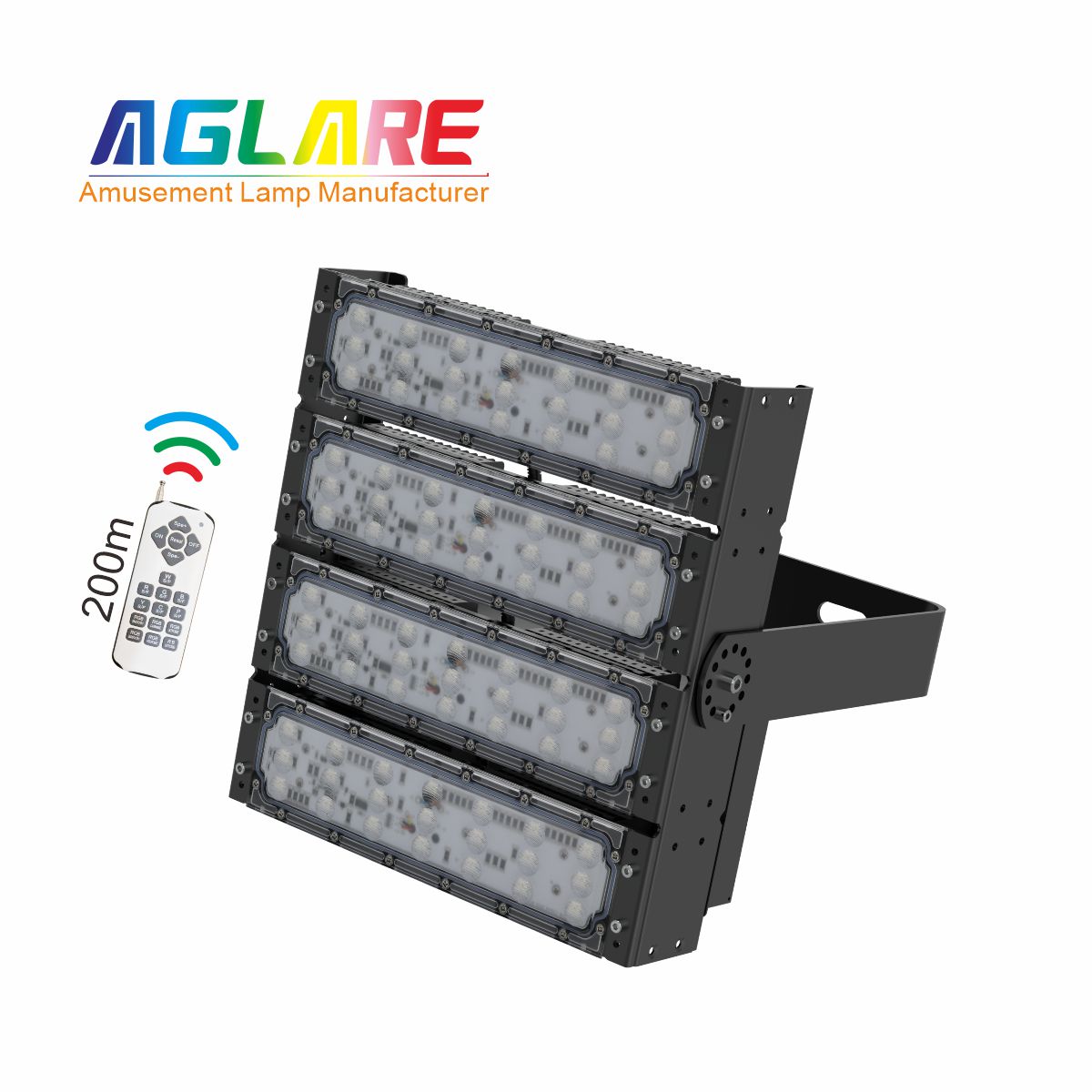 200W RGB彩色投光灯,变色户外射灯带遥浚？？仄