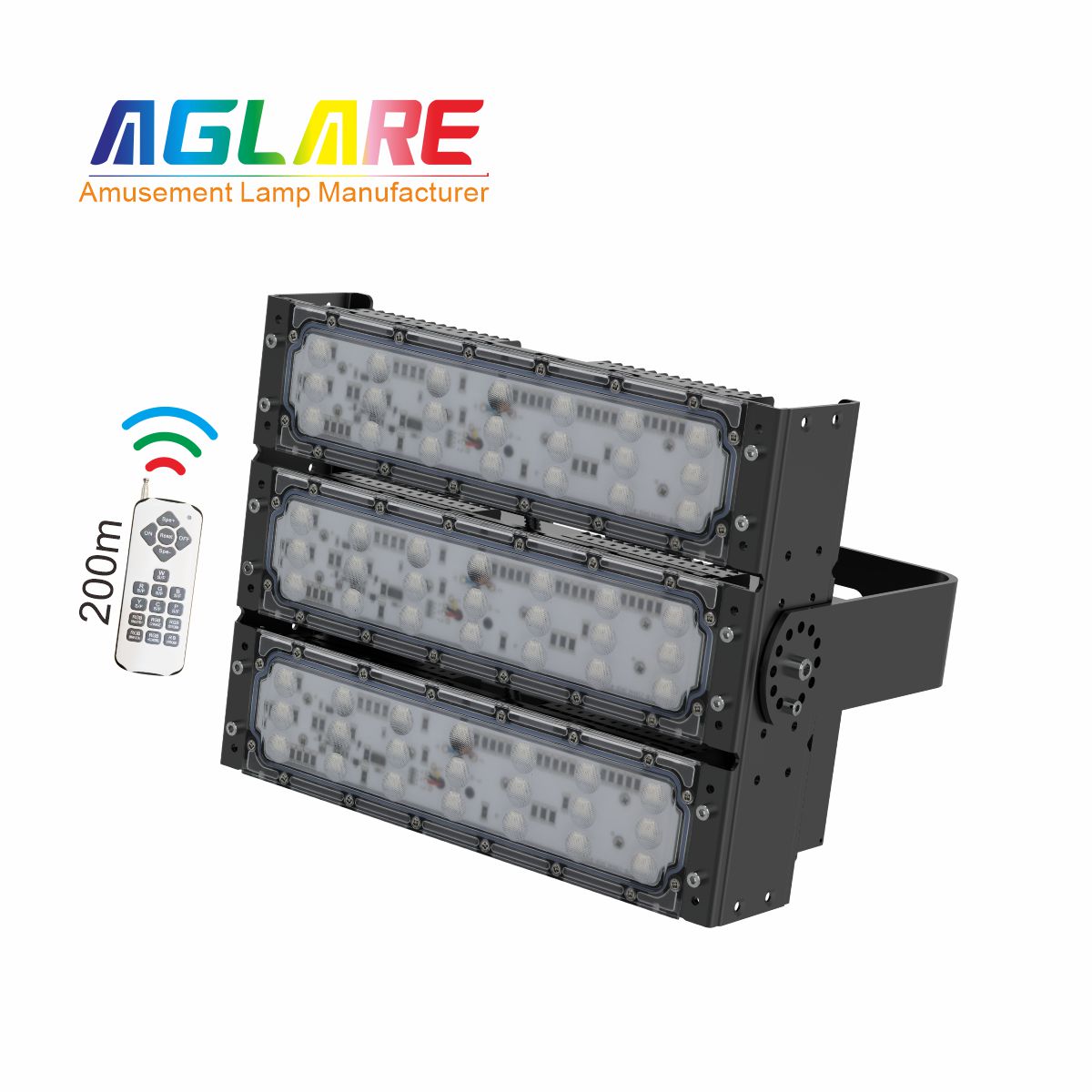 150W LED彩色泛光灯投光灯,变色户外射灯带遥浚？？仄